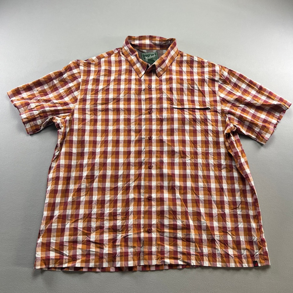 Woolrich Shirt Mens 2XL Multicolor Buffalo Check Mesh Lined Collared Button Up
